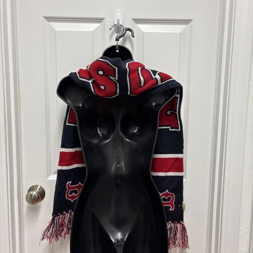 47 Brand Boston Red Sox Red Navy Spell Out Red White Blue‎ Scarf